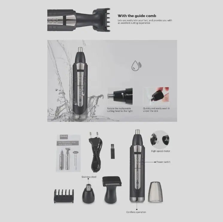 2-in-1 Nose and Hair Trimmer KM-6511